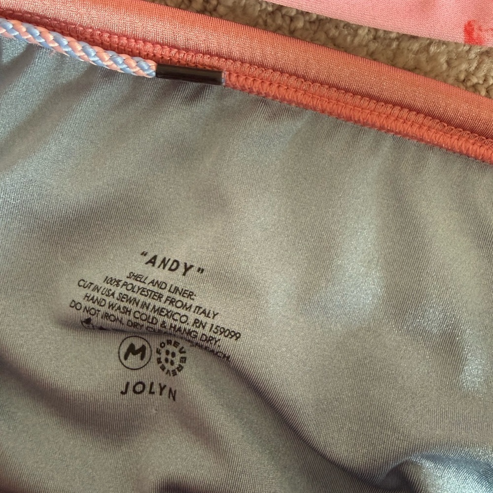 Jolyn Clothing Gray and Pink Bikini Andy bottoms Kaylee top. Medium. - Picture 4 of 8
